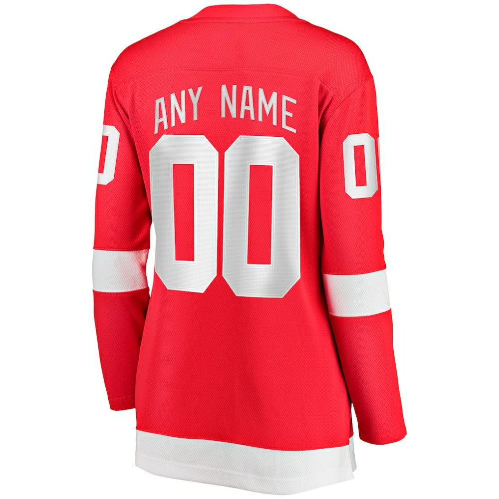 Detroit Red Wings Fanatics Women's Home Breakaway Custom Jersey Red