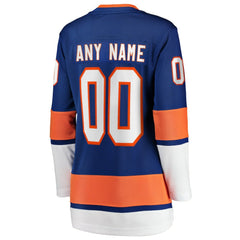 New York Islanders Fanatics Women's Home Breakaway Custom Jersey Blue