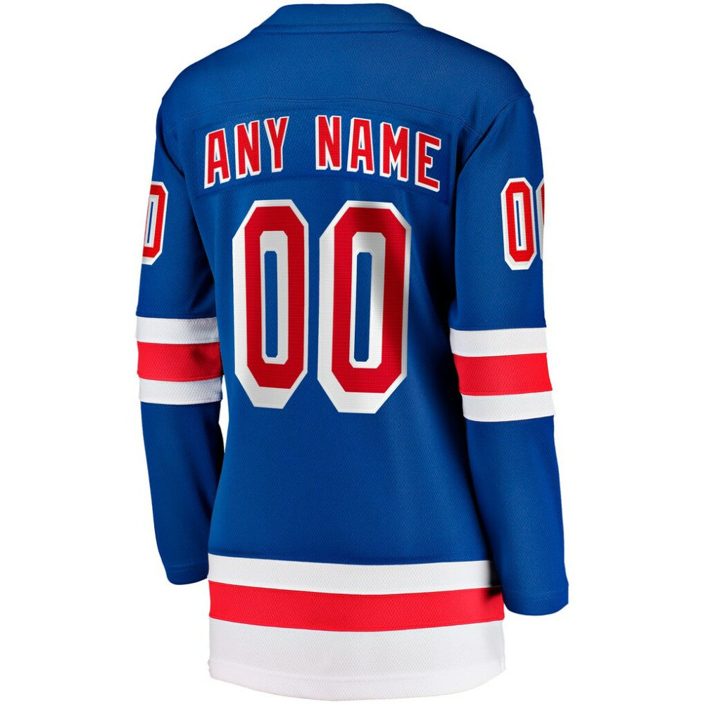 New York Rangers Fanatics Women's Home Breakaway Custom Jersey Blue
