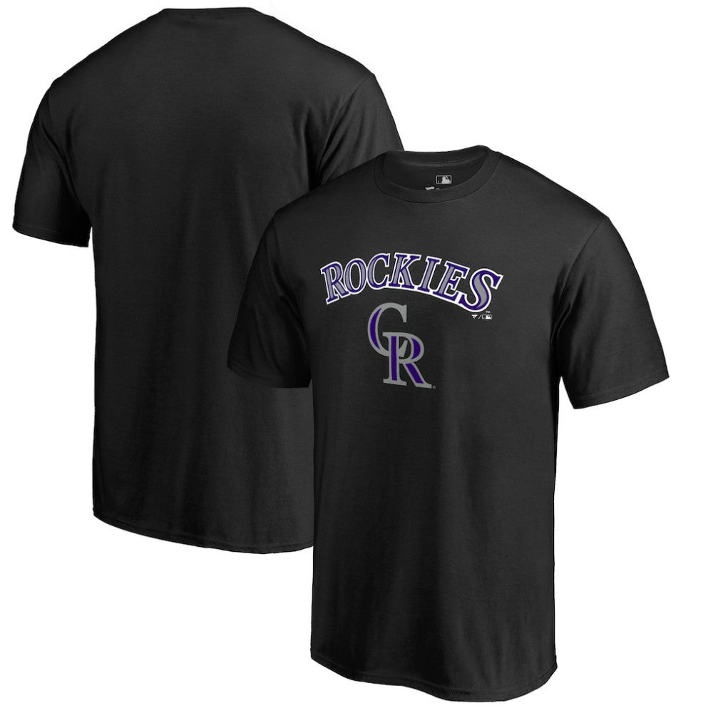 Colorado Rockies Team Lockup T-Shirt - Black