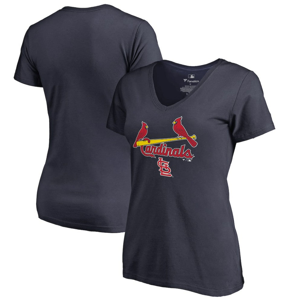 St. Louis Cardinals Women's Team Lockup T-Shirt - Navy
