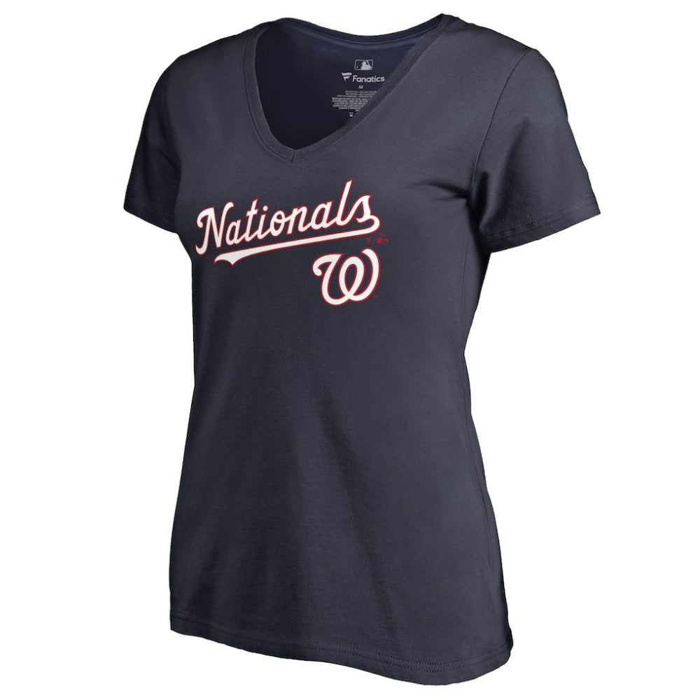 Washington Nationals Women's Team Lockup T-Shirt - Navy