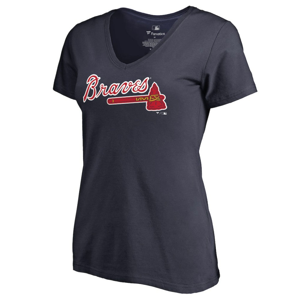 Atlanta Braves Women's Team Wordmark T-Shirt - Navy