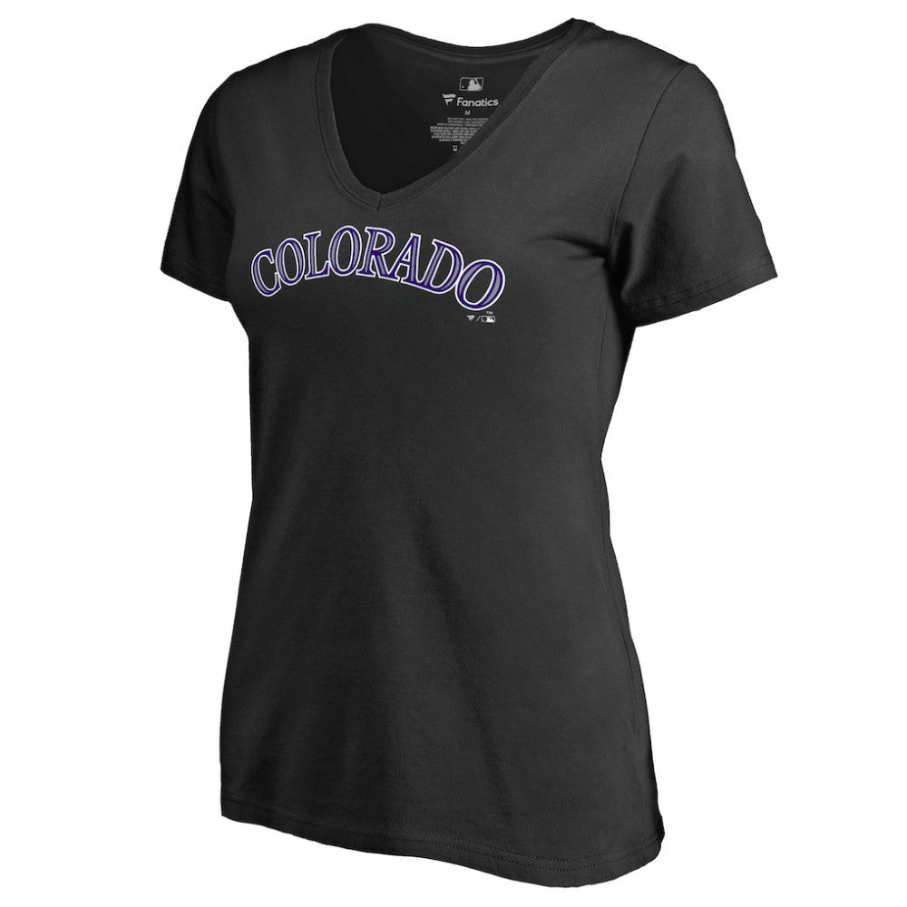 Colorado Rockies Women's Team Wordmark T-Shirt - Black