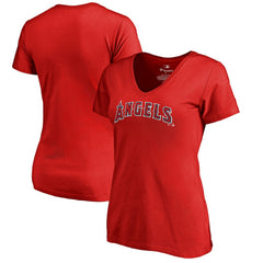 Los Angeles Angels Women's Team Wordmark T-Shirt - Red