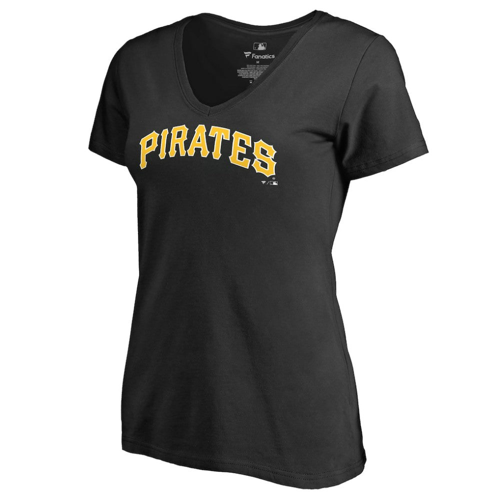 Pittsburgh Pirates Women's Team Wordmark T-Shirt - Black