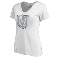 Vegas Golden Knights Women's Whiteout V-Neck T-Shirt White