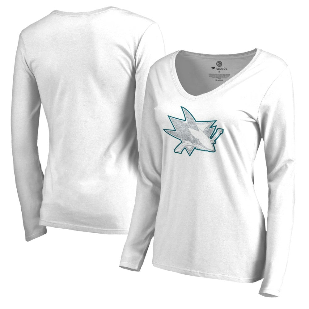 San Jose Sharks Women's White Out Long Sleeve T-Shirt White