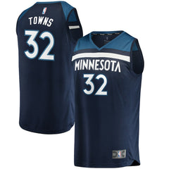 Karl-Anthony Towns Minnesota Timberwolves Fast Break Replica Jersey Navy - Icon Edition | Fanatics discount