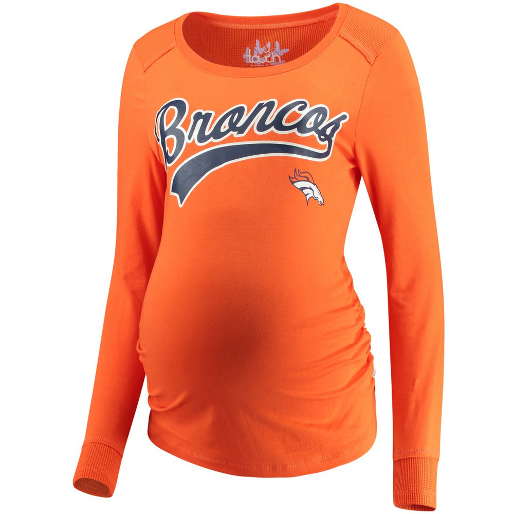 Denver Broncos Touch Women's Maternity Yardline Tri-Blend Top - Orange online