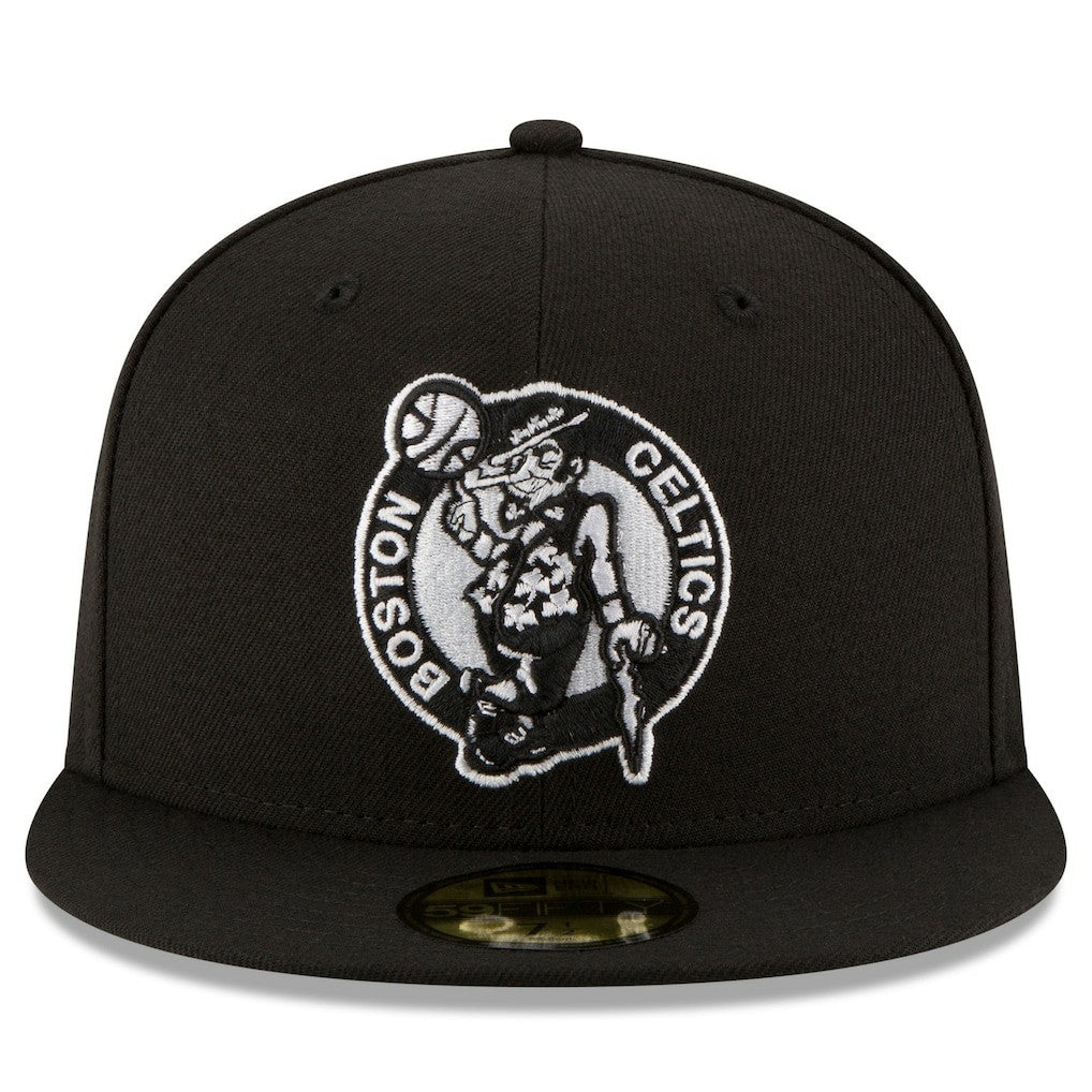 Boston Celtics Black & White Logo 59FIFTY Fitted Hat - Black | New Era sale