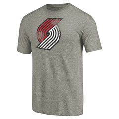 Portland Trail Blazers Distressed Team Logo Tri-Blend T-Shirt - Heather Gray online