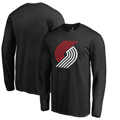 Portland Trail Blazers Fresh Primary Logo Long Sleeve T-Shirt - Black discount