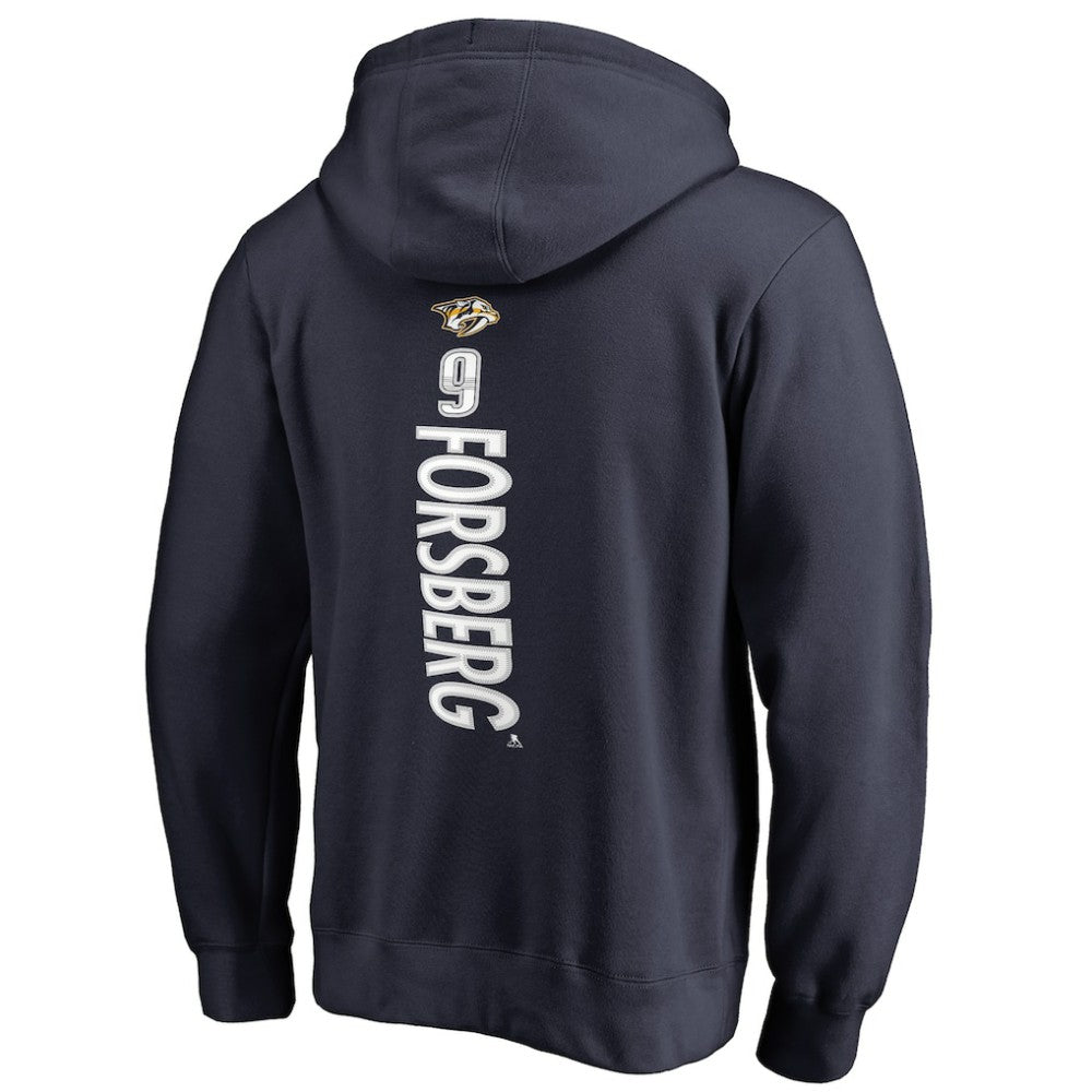 Filip Forsberg Nashville Predators Backer Pullover Hoodie Navy