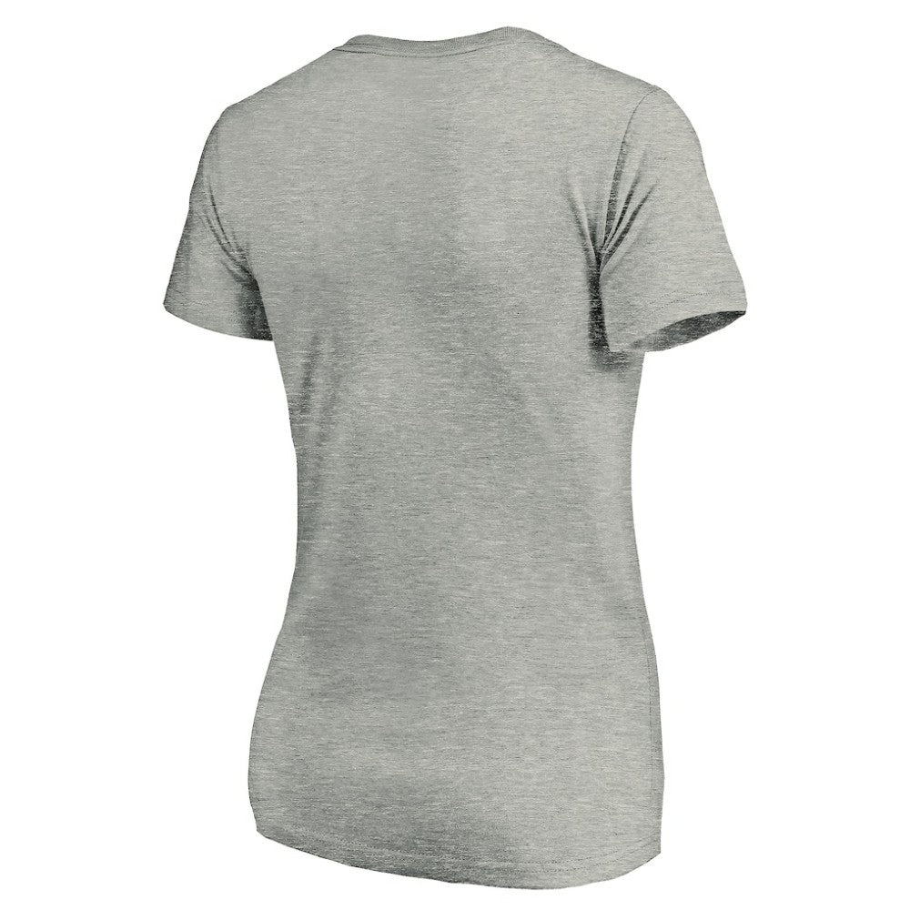 Atlanta Braves Women's Forbes V-Neck T-Shirt - Ash