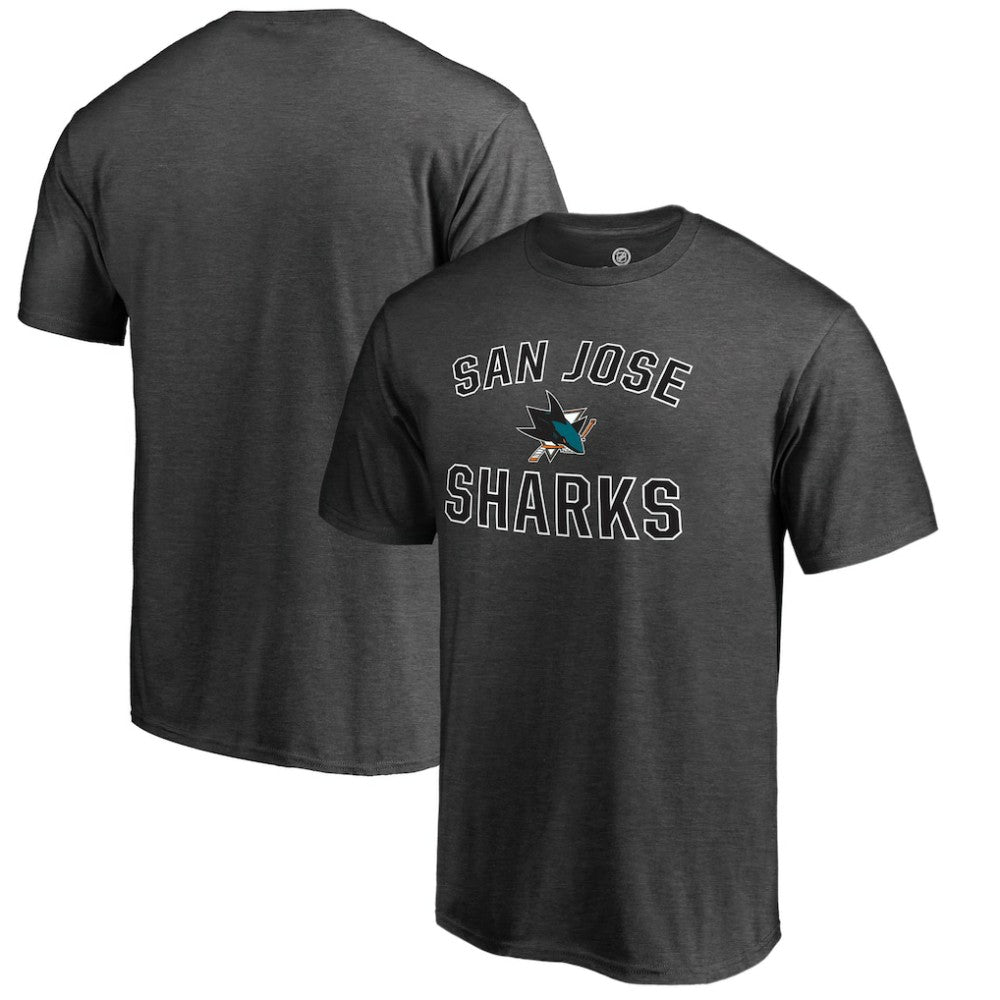 San Jose Sharks Victory Arch T-Shirt Heathered Gray