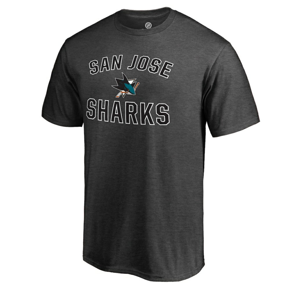 San Jose Sharks Victory Arch T-Shirt Heathered Gray