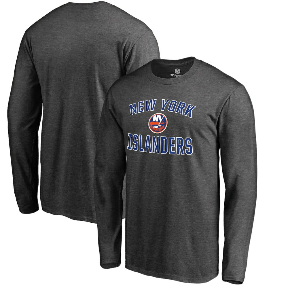 New York Islanders Victory Arch Long Sleeve T-Shirt Heathered Gray