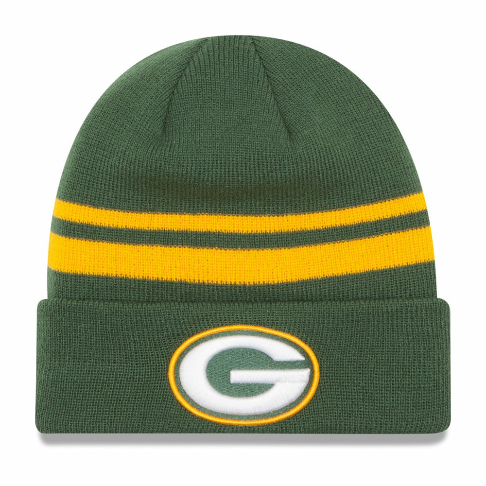 Green Bay Packers New Era Team Logo Cuffed Knit Hat - Green on sale