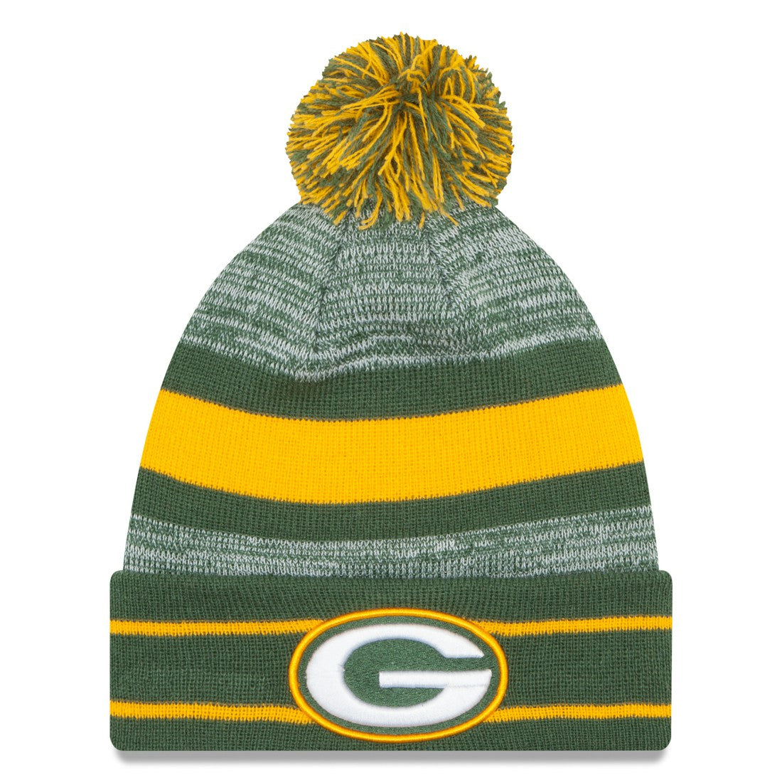 Green Bay Packers New Era Team Logo Cuffed Knit Hat with Pom - Green online