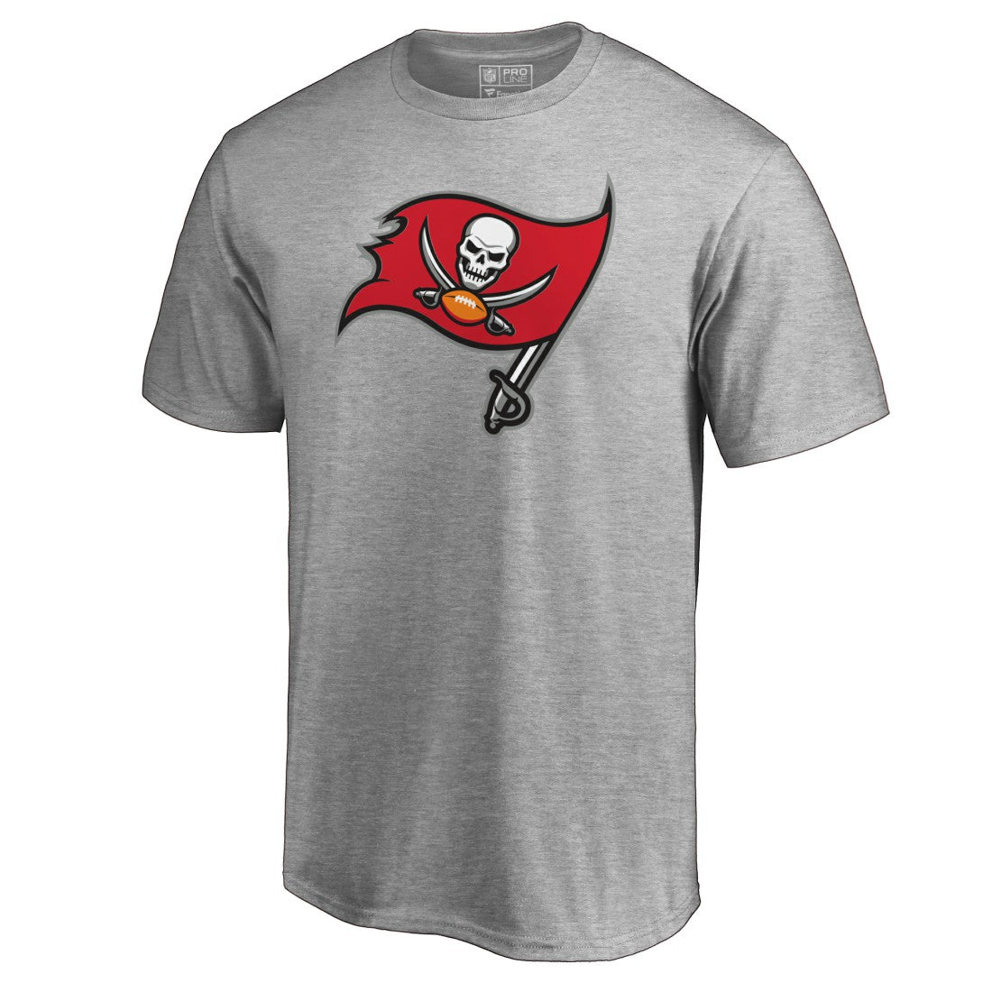 Tampa Bay Buccaneers Primary Logo T-Shirt - Heathered Gray sale