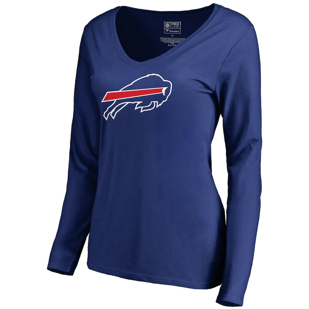 Buffalo Bills Women's Primary Logo V-Neck Long-Sleeve T-Shirt - Royal outlet