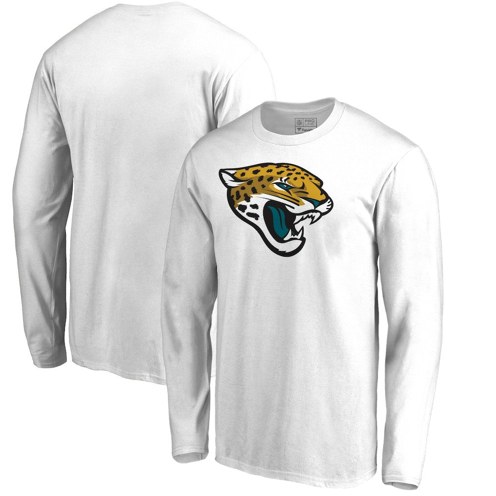 Jacksonville Jaguars Primary Logo Long-Sleeve T-Shirt - White on sale