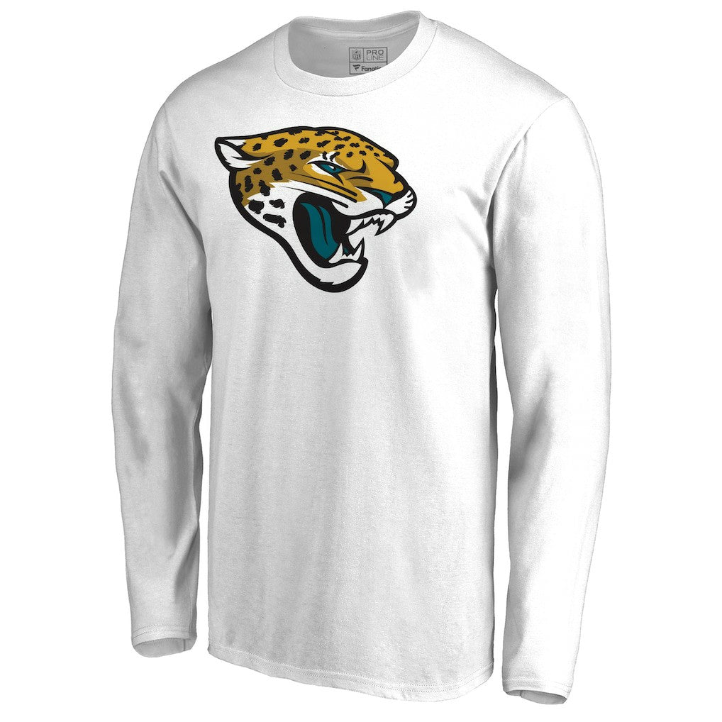 Jacksonville Jaguars Primary Logo Long-Sleeve T-Shirt - White on sale