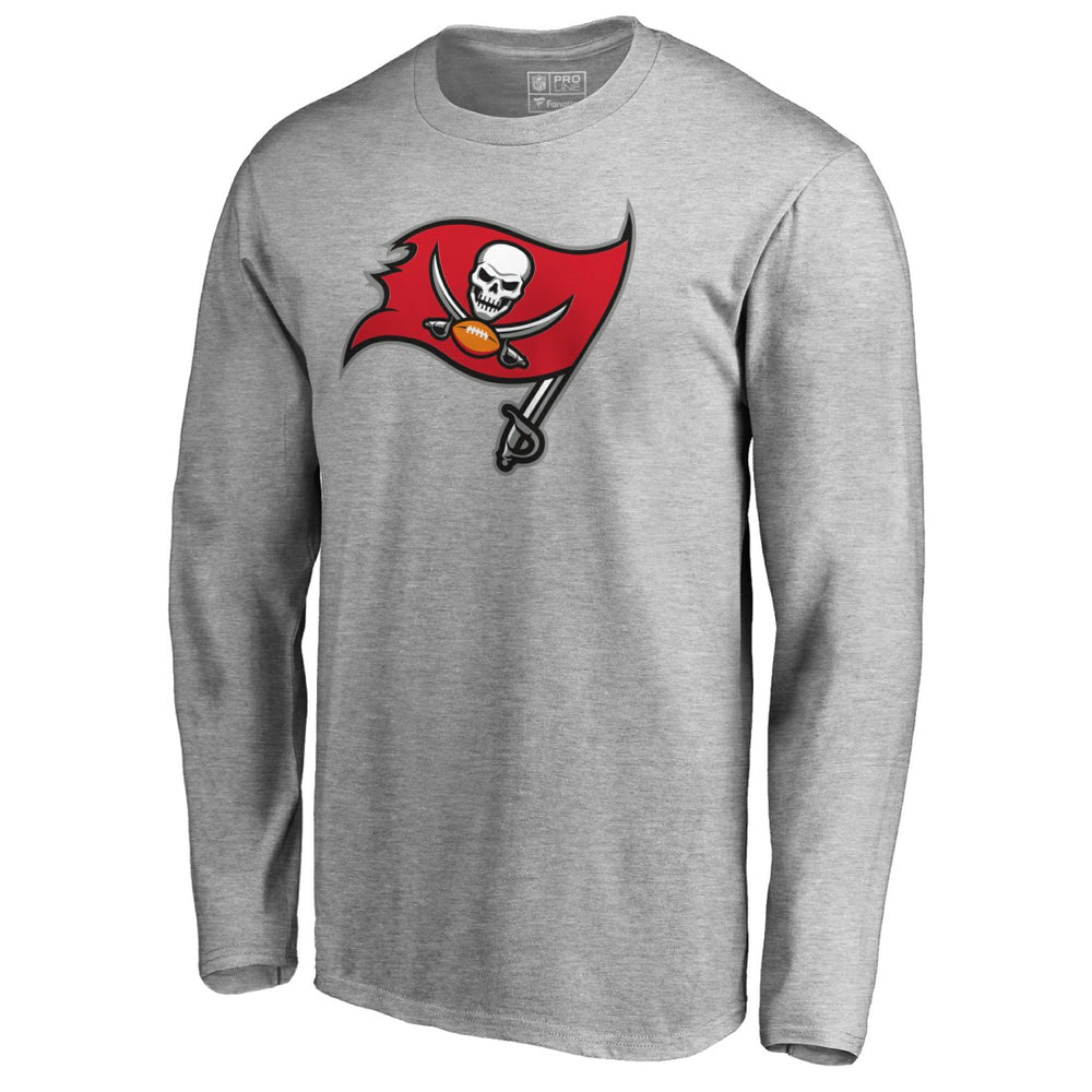 Tampa Bay Buccaneers Primary Logo Long-Sleeve T-Shirt - Heathered Gray online