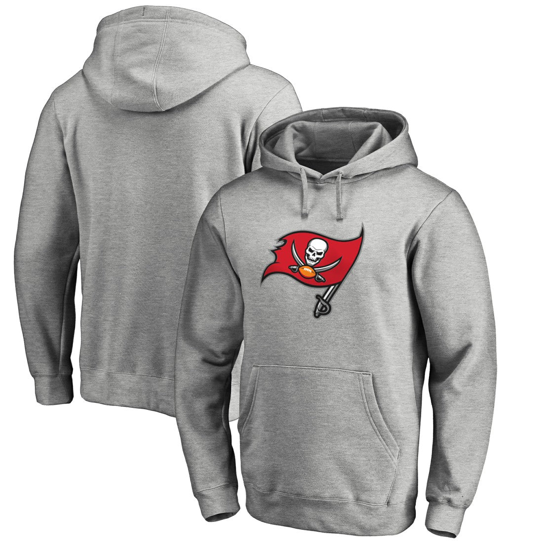 Tampa Bay Buccaneers Primary Logo Pullover Hoodie - Heathered Gray cheap