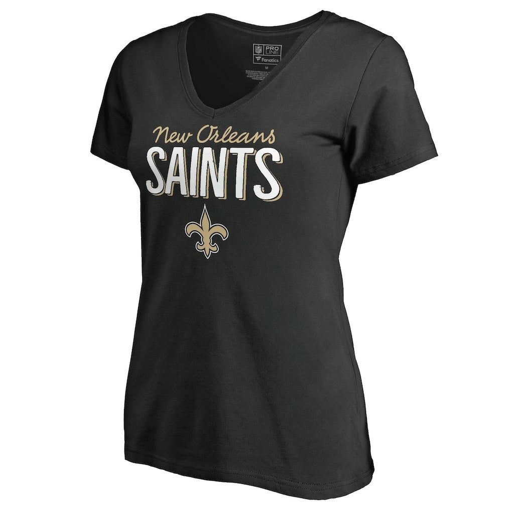 New Orleans Saints Women's Nostalgia T-Shirt - Black outlet