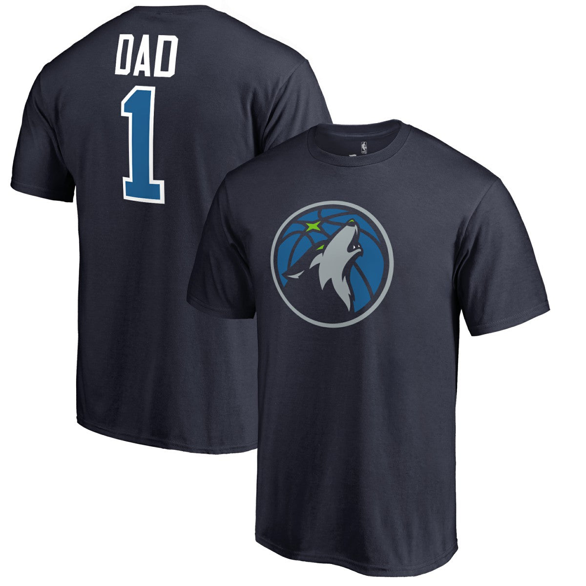Minnesota Timberwolves #1 Dad T-Shirt - Navy online