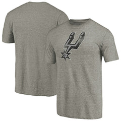 San Antonio Spurs Distressed Team Logo Tri-Blend T-Shirt - Heather Gray on sale