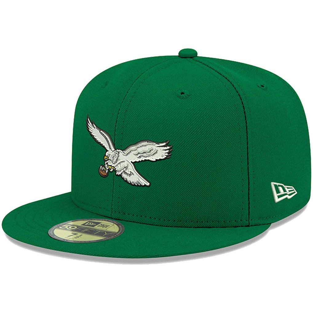 Philadelphia Eagles New Era Omaha Throwback 59FIFTY Fitted Hat - Kelly Green cheap
