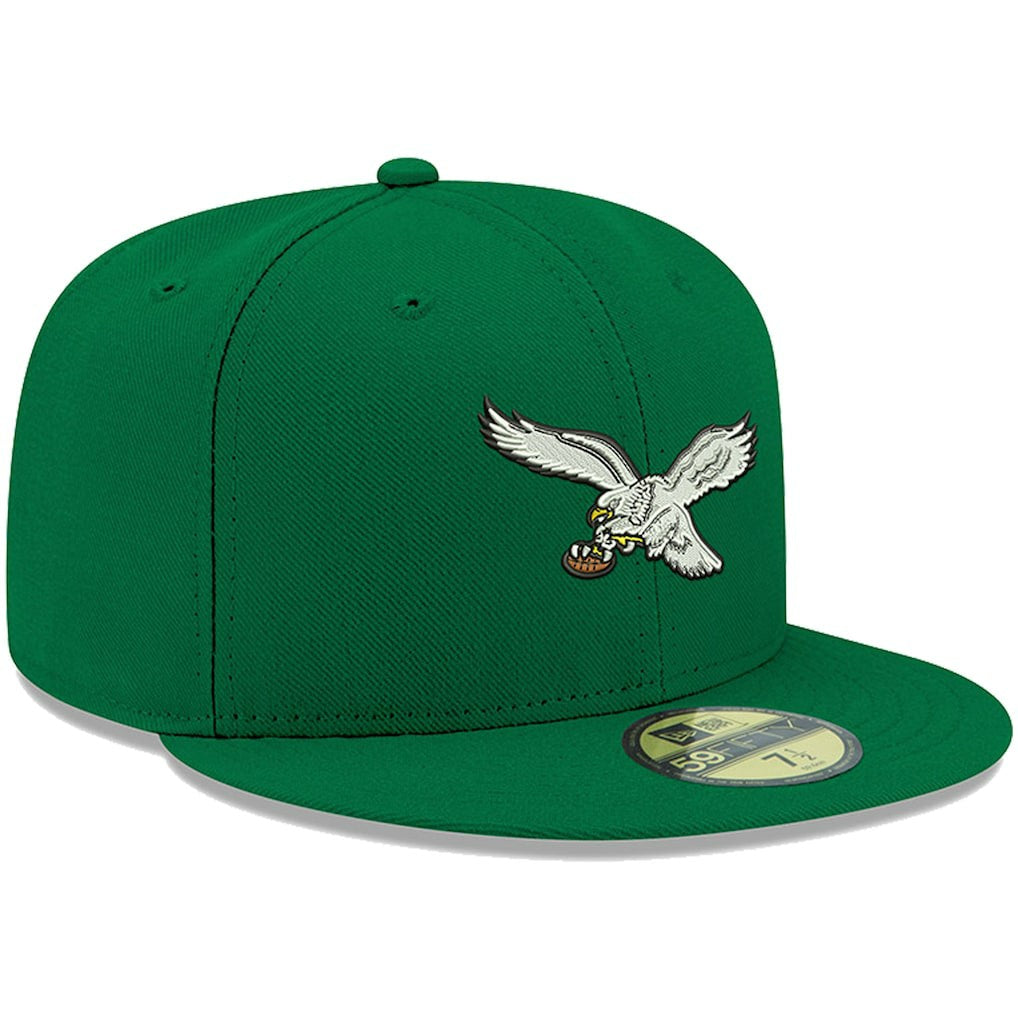Philadelphia Eagles New Era Omaha Throwback 59FIFTY Fitted Hat - Kelly Green cheap