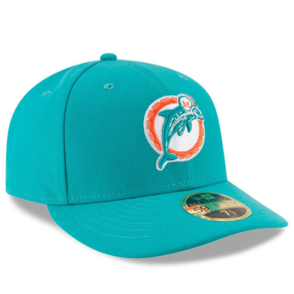 Miami Dolphins New Era Omaha Throwback Low Profile 59FIFTY Fitted Hat - Aqua cheap