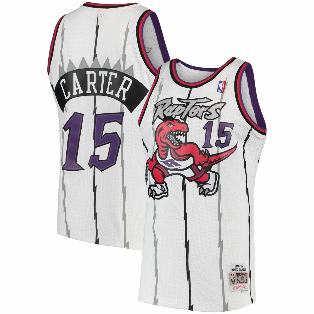 Vince Carter Toronto Raptors 1998/99 Hardwood Classics Swingman Jersey - White | Mitchell & Ness on sale