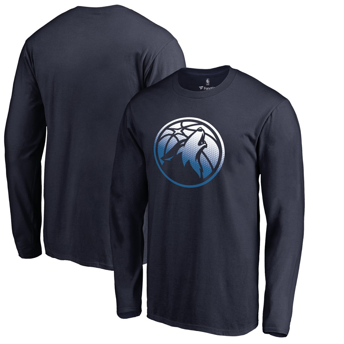 Minnesota Timberwolves Gradient Logo Long Sleeve T-Shirt - Navy outlet
