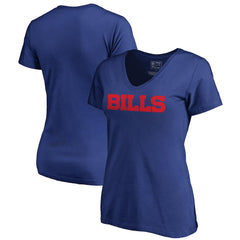 Buffalo Bills Women's Wordmark V-Neck T-Shirt - Royal outlet