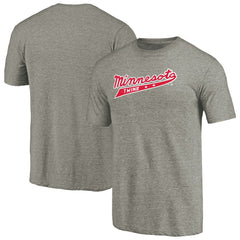 Minnesota Twins Cooperstown Collection Forbes Tri-Blend T-Shirt - Ash
