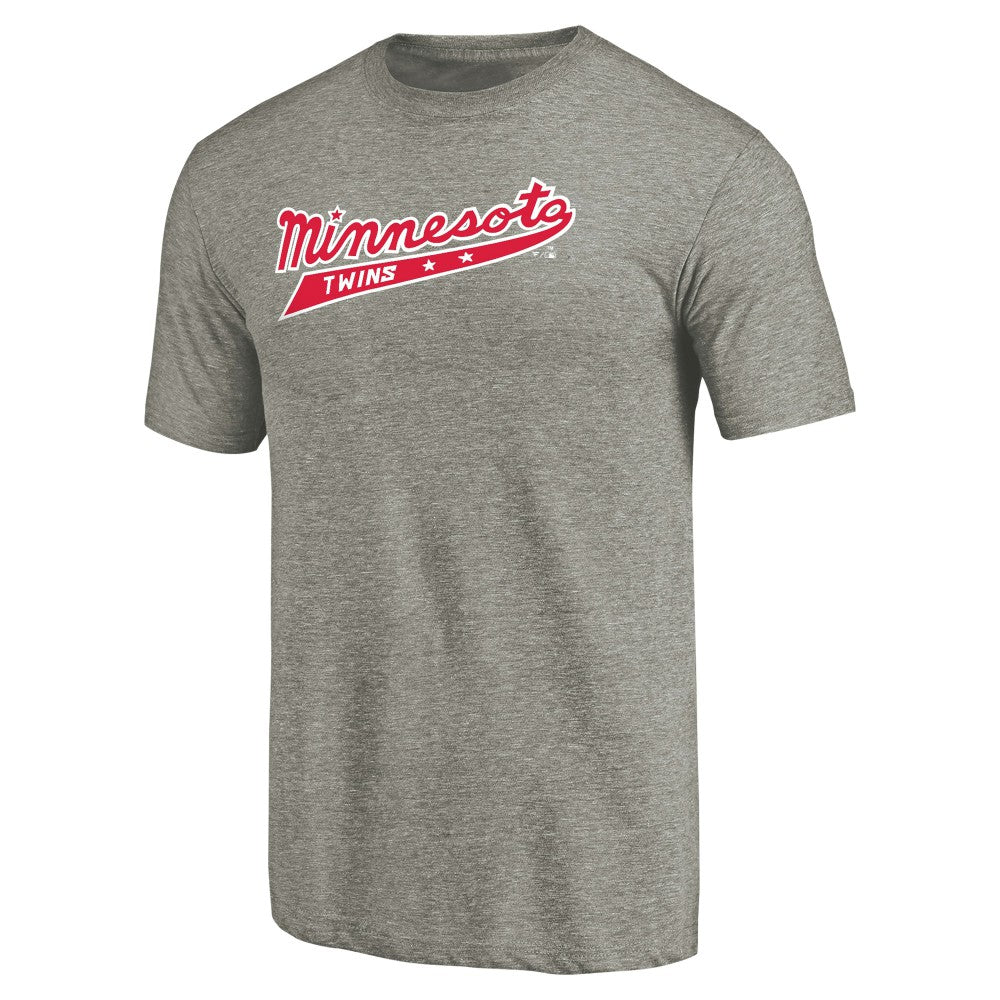 Minnesota Twins Cooperstown Collection Forbes Tri-Blend T-Shirt - Ash