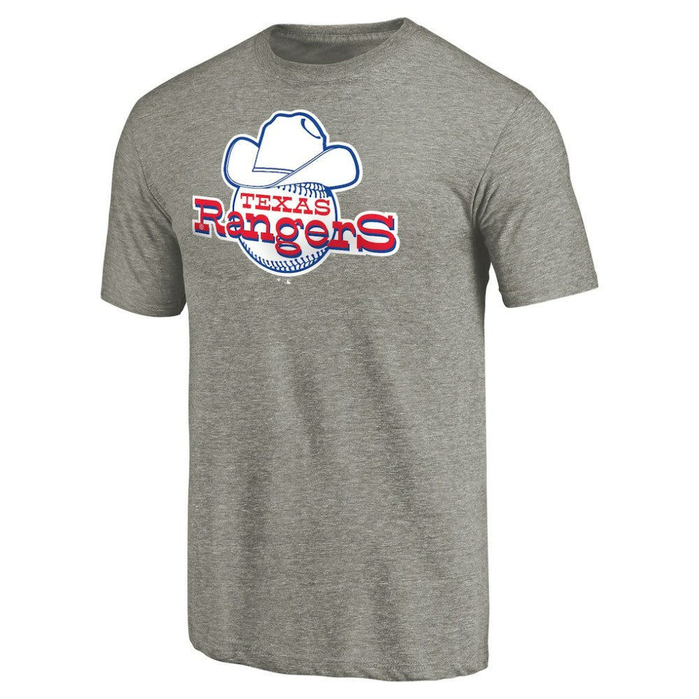 Texas Rangers Cooperstown Collection Forbes Tri-Blend T-Shirt - Ash