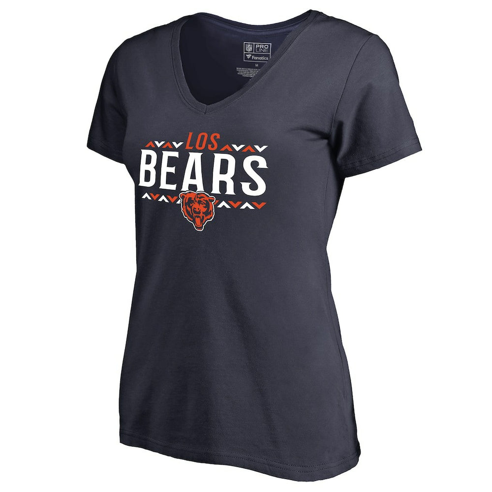 Chicago Bears Women's Arriba V-Neck T-Shirt - Navy discount