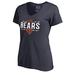 Chicago Bears Women's Arriba V-Neck T-Shirt - Navy discount
