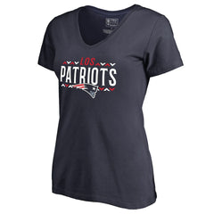 New England Patriots Women's Arriba V-Neck T-Shirt - Navy online
