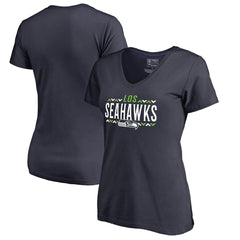 Seattle Seahawks Women's Arriba V-Neck T-Shirt - Navy discount