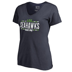 Seattle Seahawks Women's Arriba V-Neck T-Shirt - Navy discount