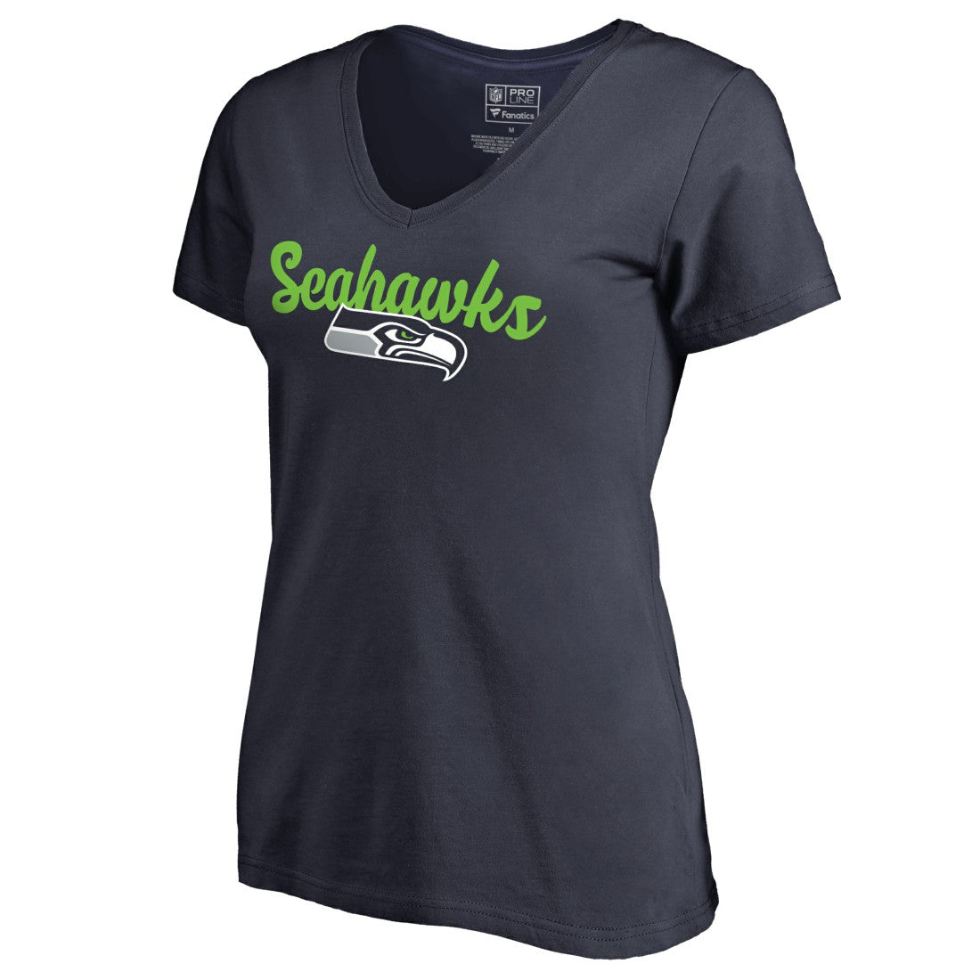 Seattle Seahawks Women's Freehand V-Neck T-Shirt - Navy for sale