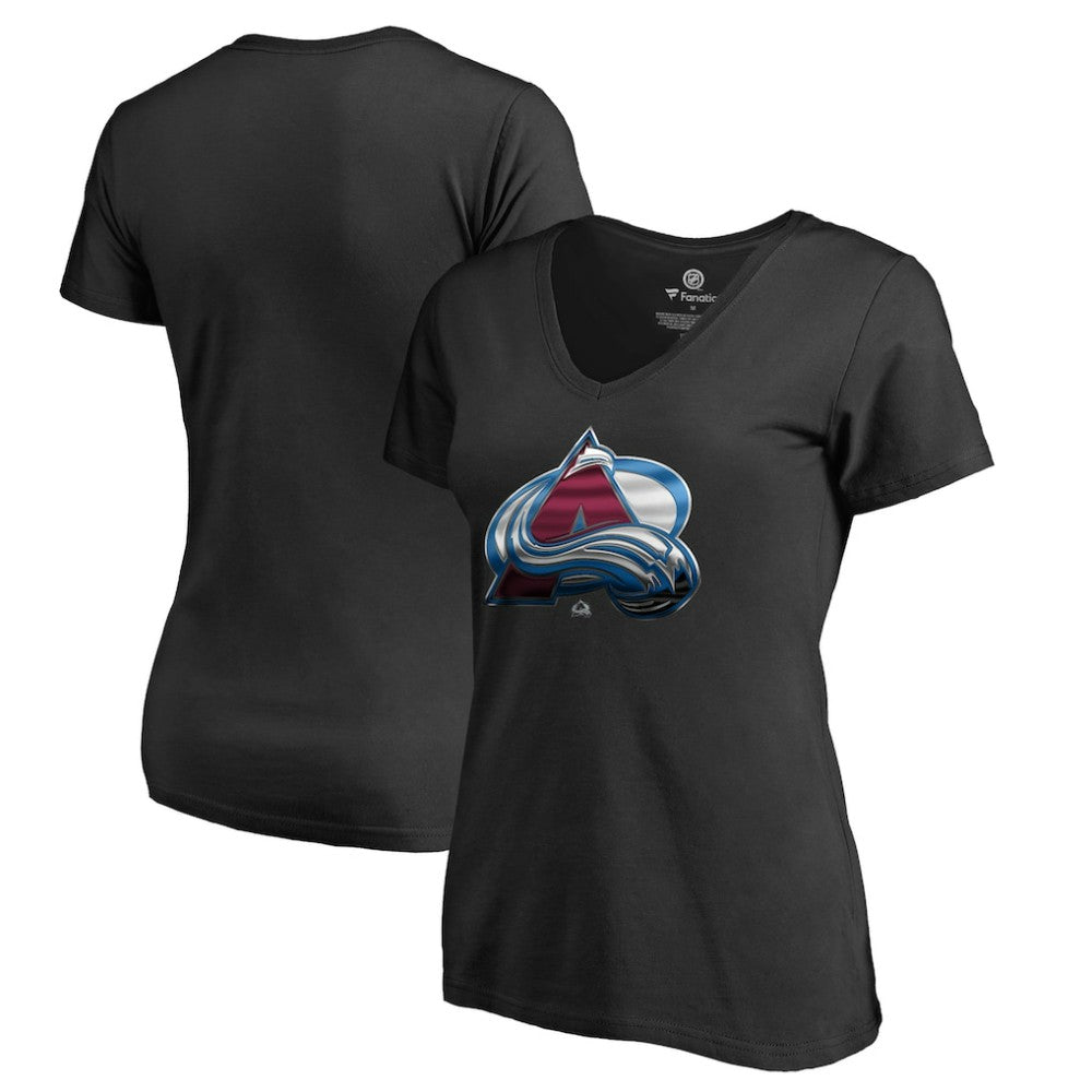 Colorado Avalanche Women's Midnight Mascot V-Neck T-Shirt Black