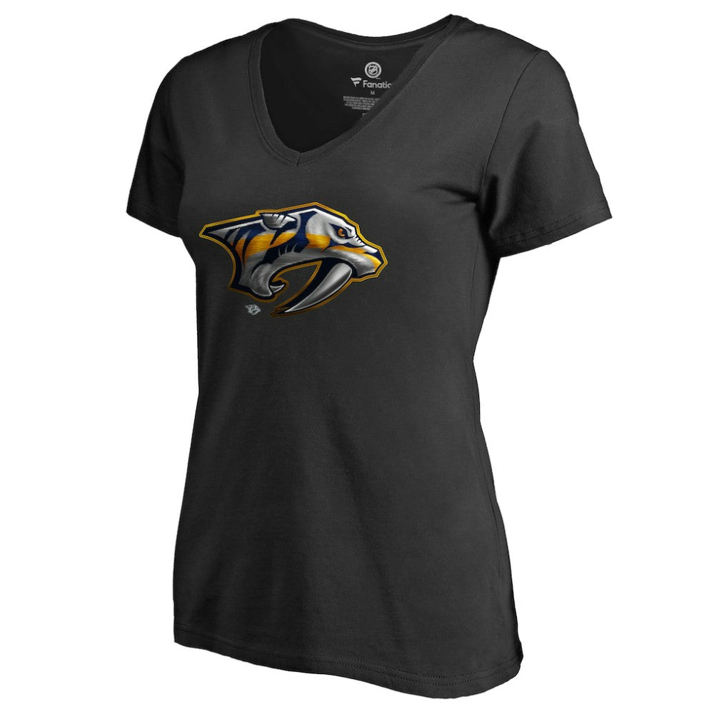 Nashville Predators Women's Midnight Mascot V-Neck T-Shirt Black